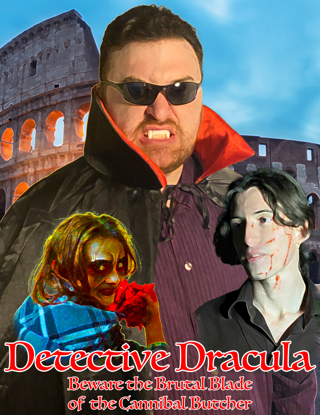 Filmposter for Detective Dracula: Beware the Brutal Blade of the Cannibal Butcher